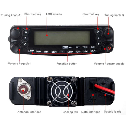 TYT TH-7800 Car Radio Walkie Talkie Dual Band 136-174/400-480MHz 50W VHF/40W UHF 50W Mobile Transceiver TH7800 Two Way Radio