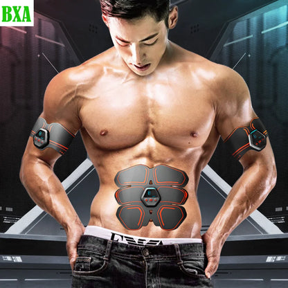 EMS Abdomina Muscle Fitness Instrument Stimulator USB Rechargeable Wireless Buttocks Hip Trainer Abdominal Body Slimming Massage