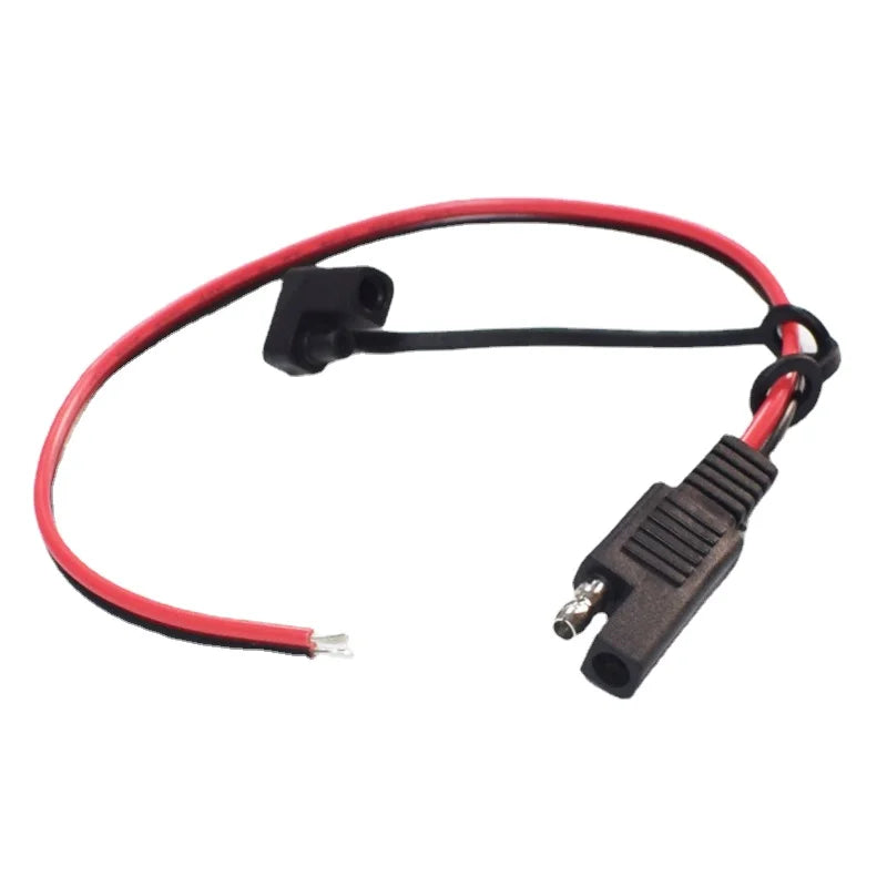 10A Solar Panel Extension Cable 18AWG Connection Wire 0.75mm² with Dust Cap SAE Power Cord 30cm