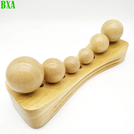 Wood Body Back Massager Psoas Muscle Hip Release Trigger Point Therapy Massage Tools Physical Therapy for Occipital Cordus