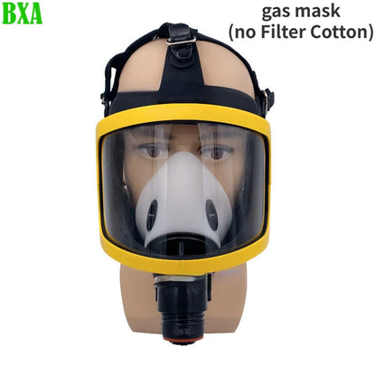 Protective Full Gas Mask Painting Spraying Organic Vapor Pillar Shaped Dustproof Silicone Chemcial Safety Proof Dust Facepiece