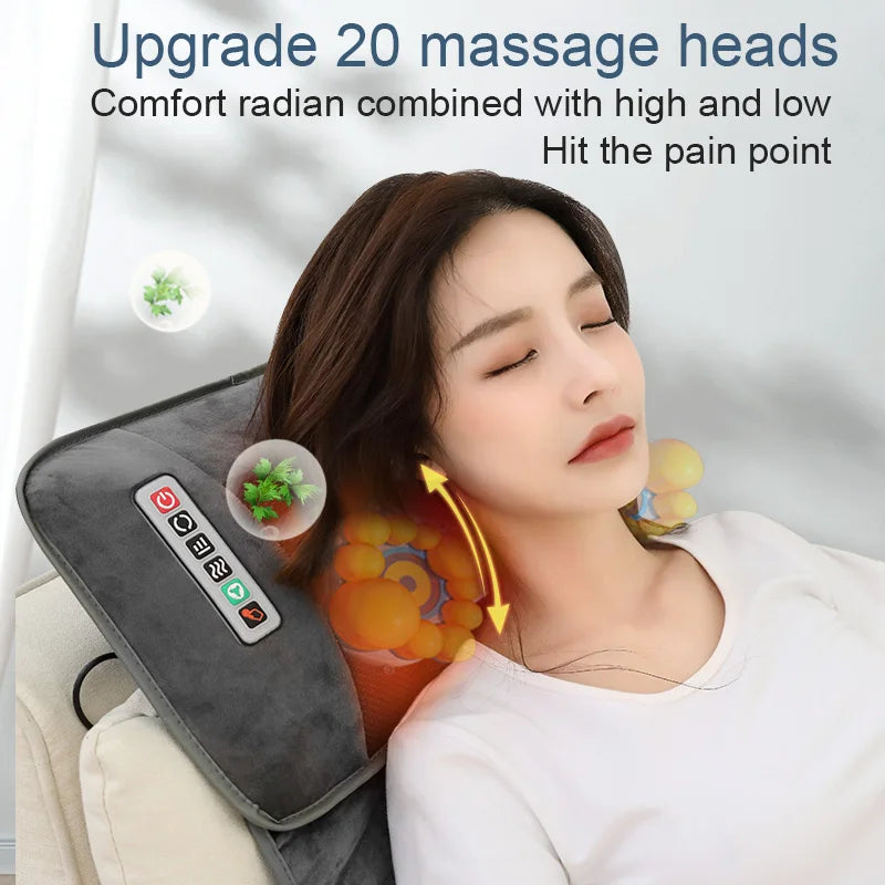 NEW Electric Massage Mattress Massage Vibration Heating Body Waist Neck Back Muscle Relaxation Home Office Health Care