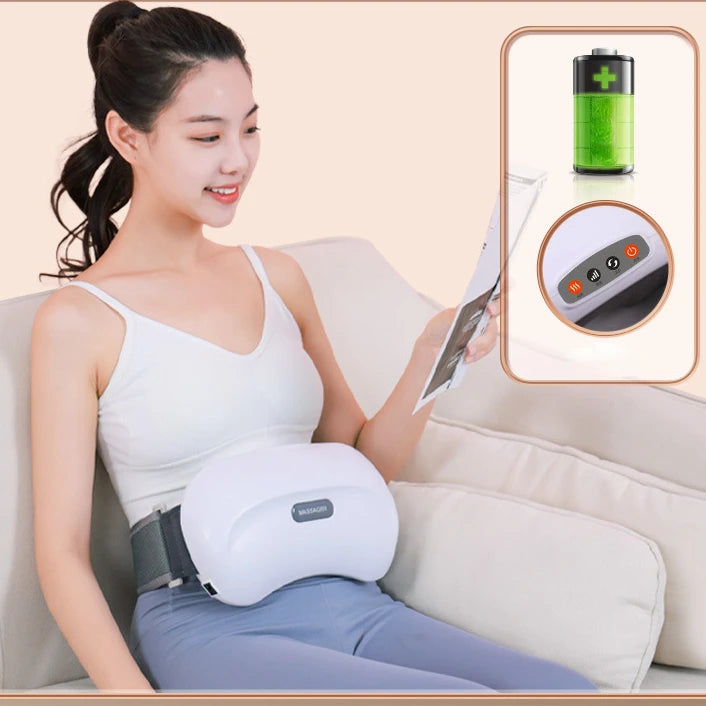 Electric Abdominal Massager with Vibration Heating Slimming Health Care Deep Knead Abdomen Instrument Body Massage Physiotherapy