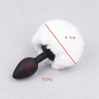 1pc BDSM Erotic Anus Toys Silicone Anal Plug Rabbit Tail Butt Plug Cosplay Games Flirt Sex Toys Gift for Female Male Couples Gay