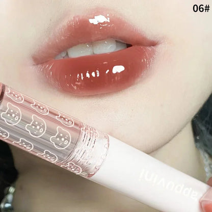 6 Color Bubble Lip Gloss Mirror Water Liquid Lipstick Moisturizing Lipgloss Long Lasting Sexy Lip Tint Makeup Korean Cosmetics