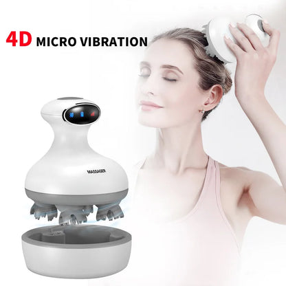 4D Intelligent Head Massager Head Massager Pressure Point To Relieve Pressure Promote Blood Circulation Vibration Health Care