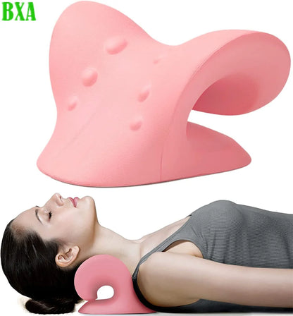 Neck Shoulder Stretcher Cervical Spine Stretch Gravity Muscle Relaxation Traction Massage Pillow Relieve Pain Spine Correction