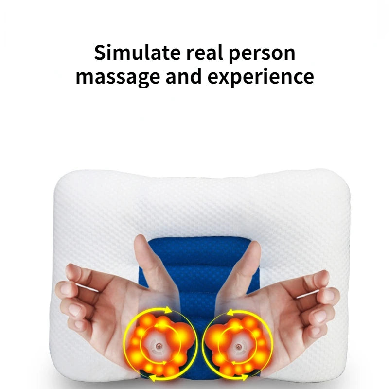 Electric Massage Pillow Heating Neck Shoulder Shiatsu Kneading Multifunctional Full Body Back Device Cervical Health Massageador