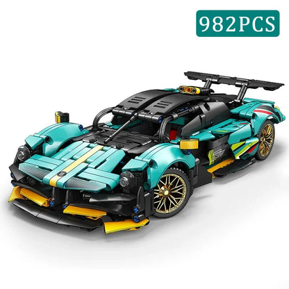 982Pcs Technical Racing Sport Car Model Building Blocks City 1:14 Mechanical Supercar Speed Vehicle Bricks MOC Toys For Kid Gift