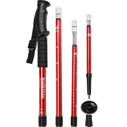 1pc Crutch Anti Shock Trekking Pole Ultralight Walking Sticks Adjustable Hiking Canes Telescopic Crutch for Nordic Walking Stick