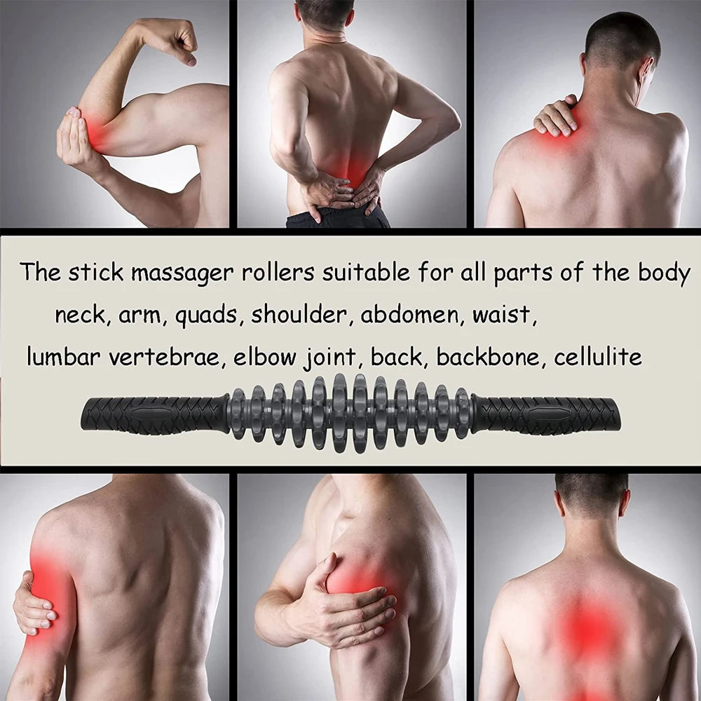 Massage Roller Stick Lymphatic Drainage Massager Cellulite Massager Therapy Muscle Roller For Back Fascia Legs Foot Neck