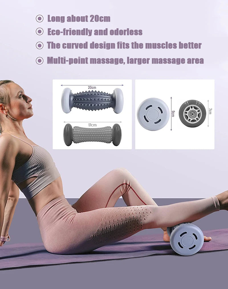 4pcs Foot Massage Roller Balls Spiky Yoga Fitness Ball Tissue Trigger Point Muscle Roller for Foot Back Leg Hand  Muscle Relax