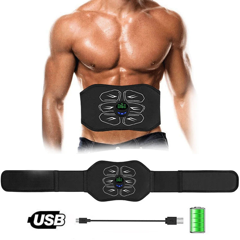 New EMS Muscle Stimulation Belt Vibrating ABS Stimulator Abdominal Trainer Exerciser Slimming Belt Home Gym Fitness Equipment