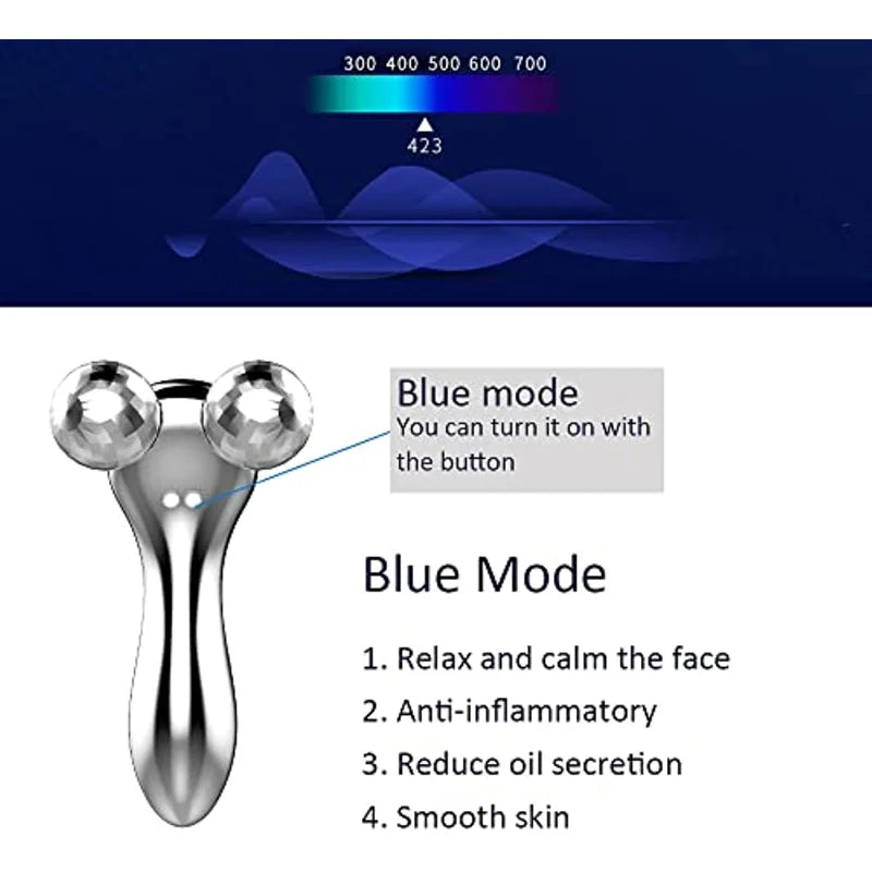 New 4D Facial Massage Roller Micro-current Facial Massage Roller Beauty Skin Care Tools for Face Eyes Neck Women's Gift