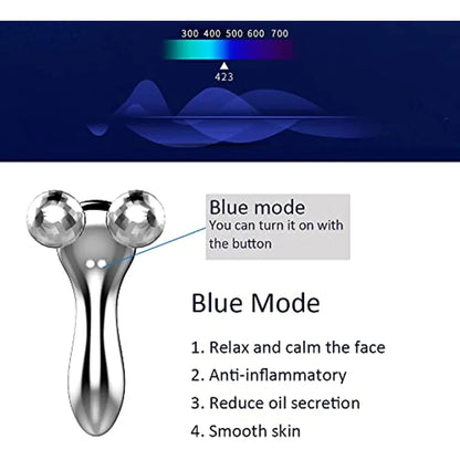 New 4D Facial Massager Roller Microcurrent Face Massager Roller Beauty Skin Care Tool for Face Eye Neck Gift for Women