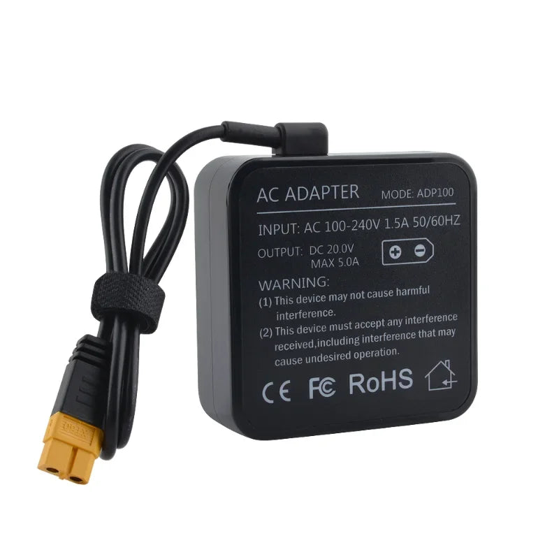 ADP100 20V 100W  Power Supply with XT60 Output Adapter Fit ISDT Q6 Q8 GT Power Hota HTRC SkyRC Charger RC Drone