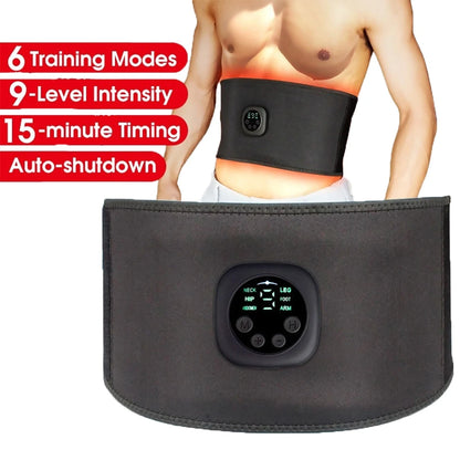 Electronic Slimming Belt EMS Waist Massage Fitness Muscle Stimulator Weight Loss Fitness Vibrating Massager Fat Burning Trainer