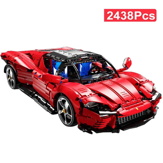 2438Pcs Technical 1:10 SP3 Racing Sport Car Model Building Blocks City Supercar Children Adult Gift Speed Vehicle Bricks MOC Toy