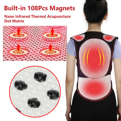 New Spine Lumbar Brace Muscle Relax Tourmaline Self-heating Heating Vest Magnetic Therapy Waist Back Shoulder Posture Corrector