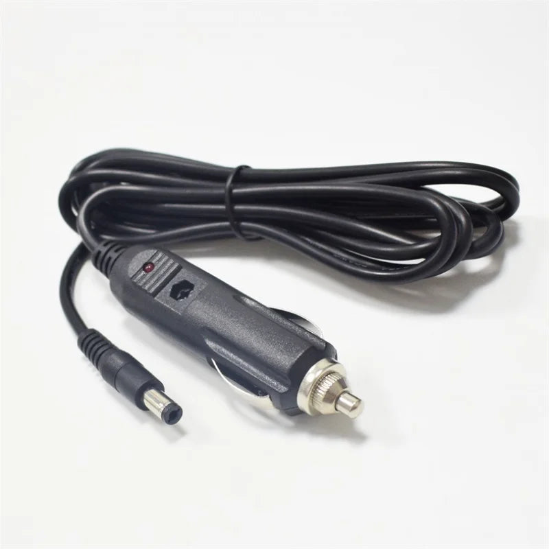 Thick Copper 0.5mm² Car Charger Power Cable 12V 5A Cigarette Lighter Plug To DC 5.5*2.1mm Fork Plug 2m