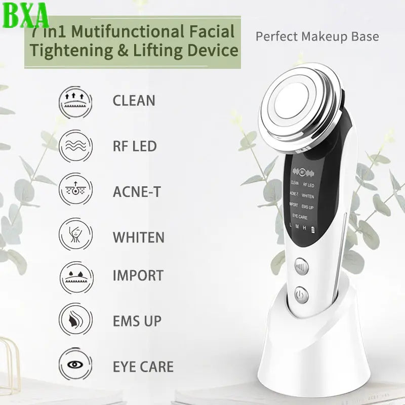 EMS Microcurrent Face Lift Devices 7 in 1 Skin Rejuvenation Facial Massager Light Therapy Anti Aging Wrinkle Beauty Apparatus