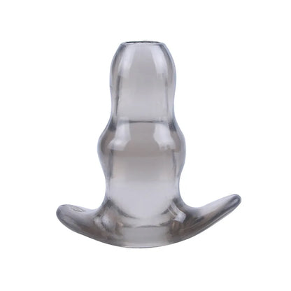 1pcs Soft Silicone Hollow Plug Butt Plug TPE Transparent Black Tunnel Anal Plug Speculum Expander Dilator SM Sex Toy for Couples