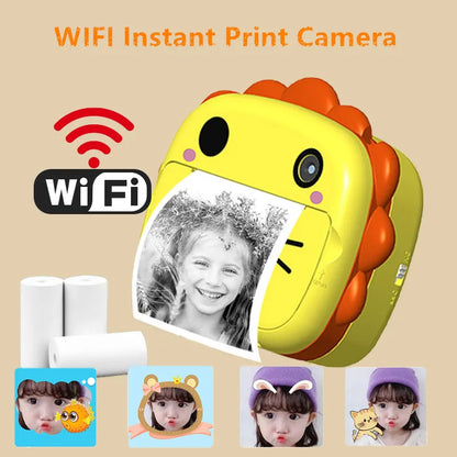 WIFI Kid Instant High-definition Print Camera Mini Thermal Printing Camera Toy Child Video Toys for Boys Girls Birthday Gift