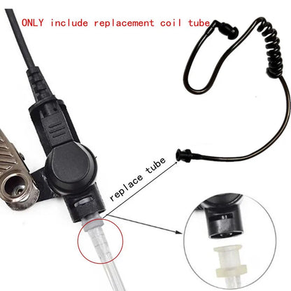 10PCS Replacement Acoustic Coil Air Tube for Motorola Baofeng Kenwood Radio Walkie Talkie PTT Mic Microphone Earphone Headset