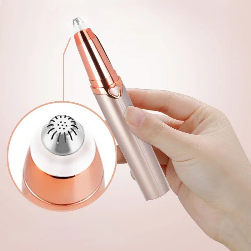 Portable Electric Eyebrow Trimmer Mini Women'S Lipstick Eyebrow Trimmer Usb Rechargeable Electric Eyebrow Trimmer