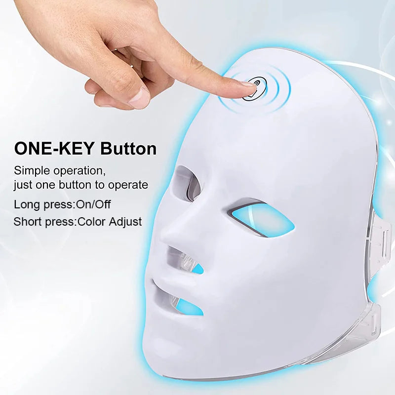 Anti-aging Skin Rejuvenation Skin Care and Beauty Device NEW 7 Color Wireless Led Mask Treatment Photon USB Charging Mask