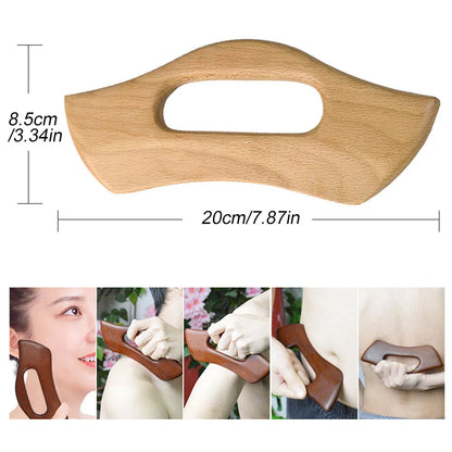 Wooden Gua Sha Scraping Board Wood Lymphatic Drainage Massager Body Sculpting Tools for Anti-Cellulite & Muscle Massage Release