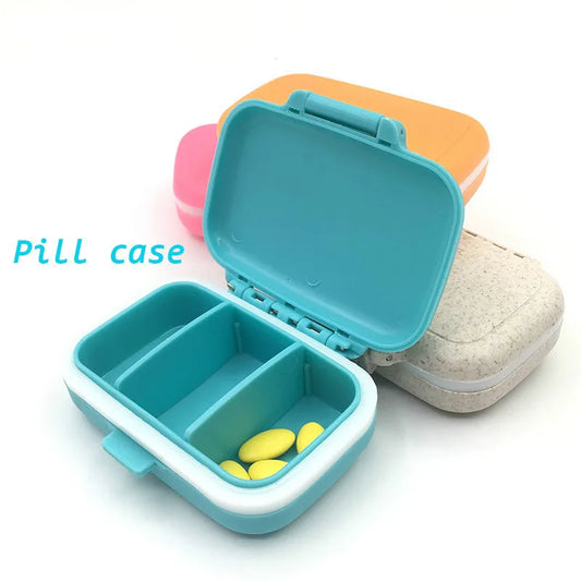 3 Lattices Pill Box Tablet Pill Case Dispenser Medicine Boxes Dispensing Medical Kit Mini Organizer Case Holder Pill Splitter