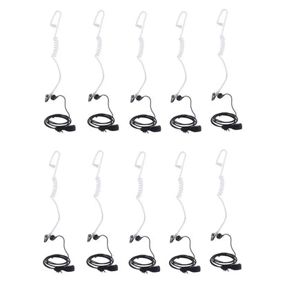 10x 2 Pin Earpiece Air Tube Earphone PTT Mic Headset Microphone for Motorola GP68 GP88 GP88S GP300 CP88 CP100 CP200 XV2600 Raido