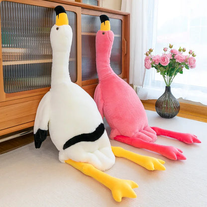 1pc 50-90cm Plush Flamingo Toys Stuffed Bird Large Soft Sleeping Doll White Pink Flamingo Kids Toys Wedding Throwing Pillow Gift