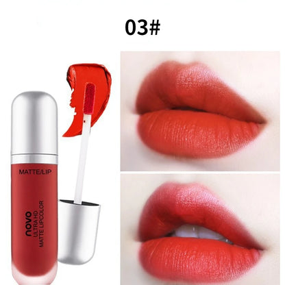 Lip Gloss Matte Velvet Ice Cream Tint 8Colors Nude Makeup Lip Tattoo Waterproof Long Lasting Moisture Non-Fading Liquid Lipstick