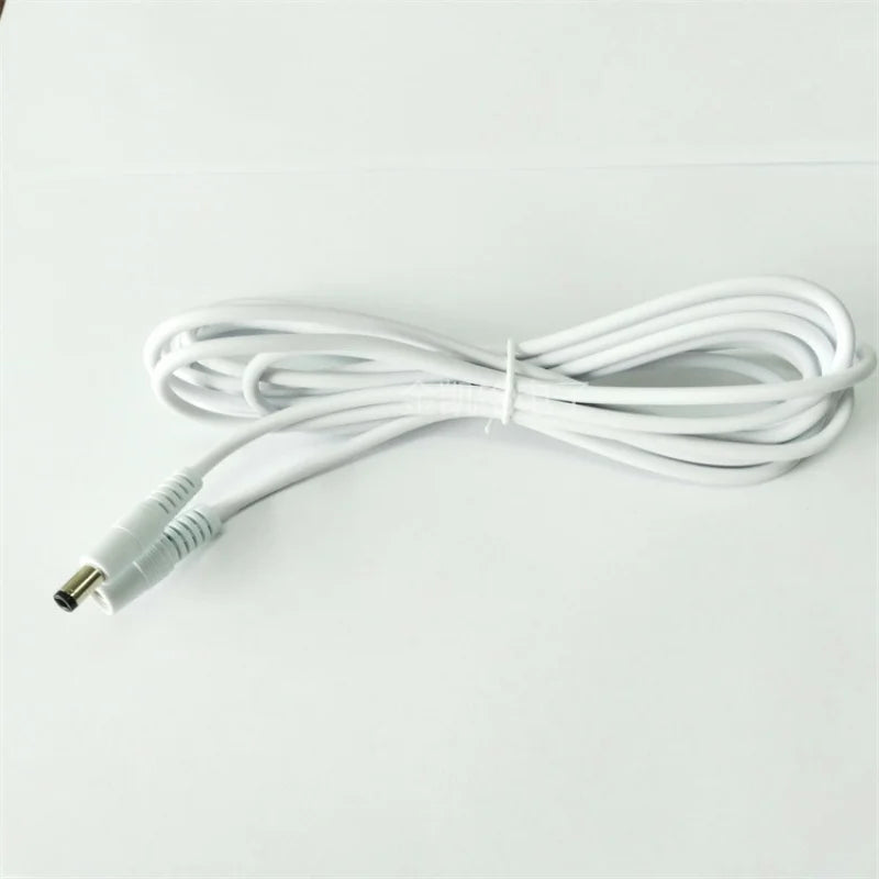 3m White Thick Copper 12V Monitoring Power Extension Cable - DC5.5*2.5mm Male To Female - for Projector