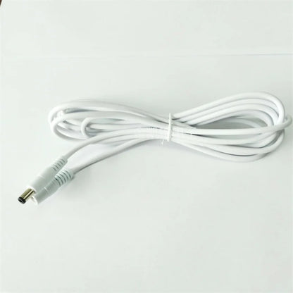 3m White Thick Copper 12V Monitoring Power Extension Cable - DC5.5*2.5mm Male To Female - for Projector