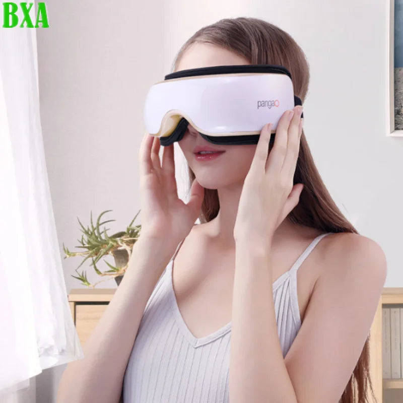 PG-2404G6 Smart Vibration Eye Massager Eye Mask Instrumen Heating Relieves Fatigue And Dark Circles Improve Sleep - White