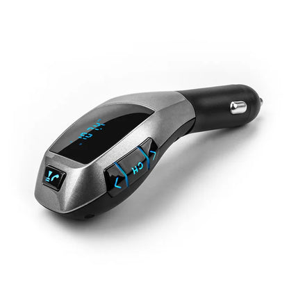 X5 Car Bluetooth Wireless Fm Transmitter compatible Hands-free Mp3 Player Usb Charging Port Supports U Disk Tf Card