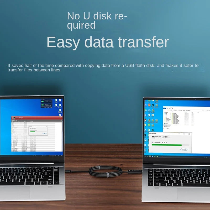 USB 3.0 Data Transfer Cable - Share Mouse, Keyboard, and Files Between Windows and Mac Notebooks