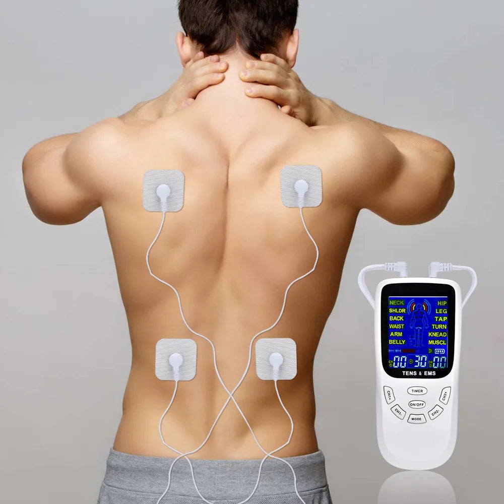 BXA 12 Modes Electrical Tens Pulse Massager Machine for Muscle Relax Pulse Massage EMS Muscle Stimulation Acupuncture Fat Burner