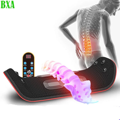 BXA Electric Waist Massager Heating Multi-Level Back Massager Lumbar Traction Device Inflatable Hot Compress Lumbar Spine