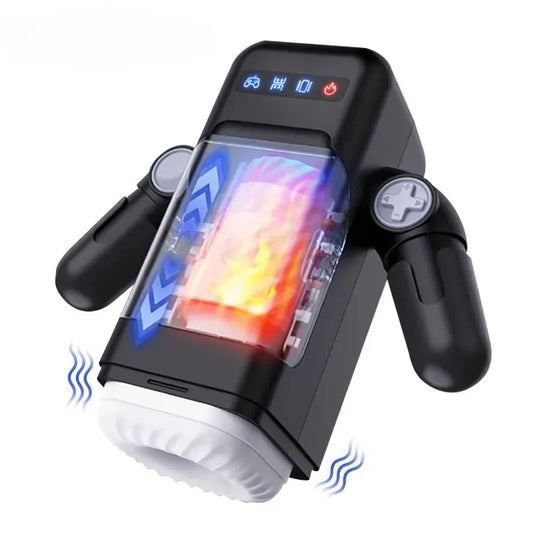 Automatic Male Masturbator Cup 10 Thrusting Vibration Modes Heating Function with Phone Holder Stroker Adult Sex Toys For Men