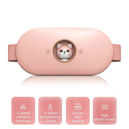 Menstrual Anti cold and warm heart Massage Heat Period Pain Relief Portable  Warming Belt Thermal Massager Stomach Heating Belt