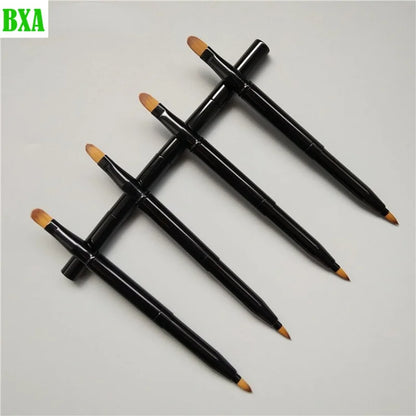 1PCS Retractable Lip Makeup Brush Lipstick Lip Gloss Brush Telescopic Dual Use Lip Eyeshadow Brush Beauty Tools With Protect Cap