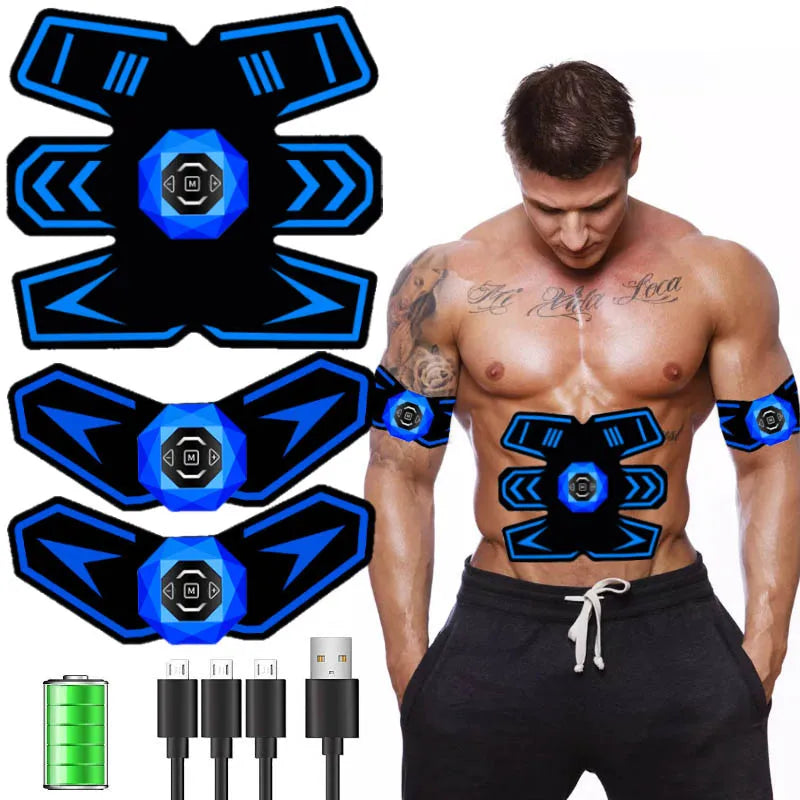 New Electric ABS Muscle Stimulator EMS Abdomen Waist Trainer Myostimulator Body Fitness Weight Loss Body Slimming Massager