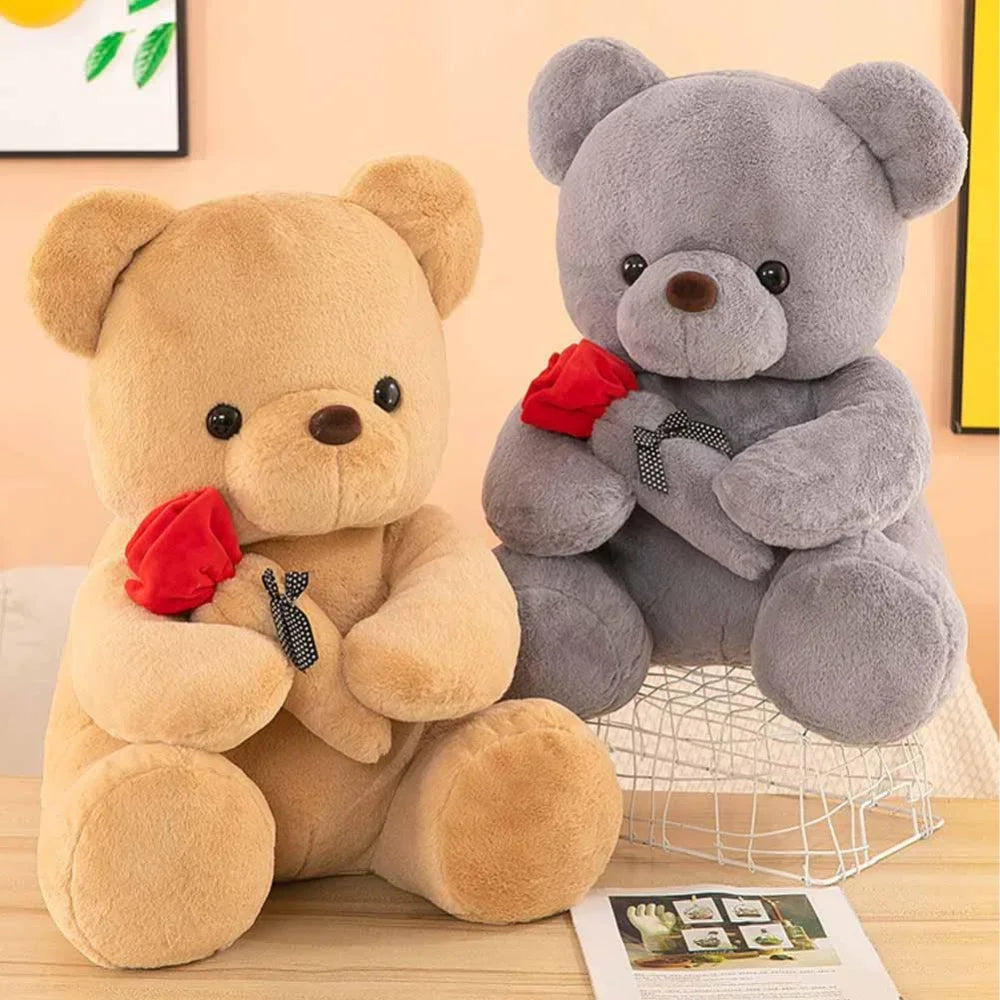 25cm Teddy Bear Valentine's Day Gift Teddy Bear Stuffed Animal Rose Bear Doll Girlfriend Couple Valentine's Day Gift