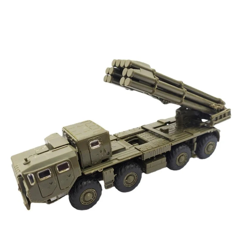 4D Assembly Model 1/72 Russian Tornado Tornado Long-range Rocket Launcher Model Military Car Toy Pendulum Sandpan Game Toys