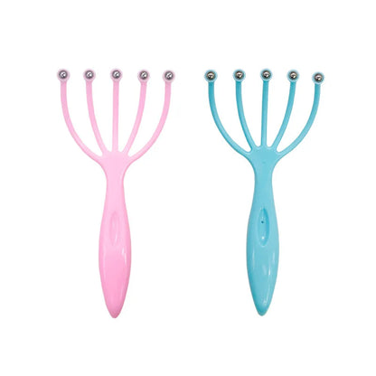 1pcs Handheld Head Scalp Massager Neck Ball Comb Roller Five Finger Claws Steel  Relax SPA Hair Care for Hair Growth Head Relief