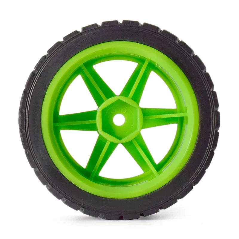 Austar RC Car 4PCS 12mm Hex 67mm Rubber Tires Wheel Rim for 1/10 Rolly HPI WR8 HSP 94177 WLtoys 1/14 144001 RC Car Green